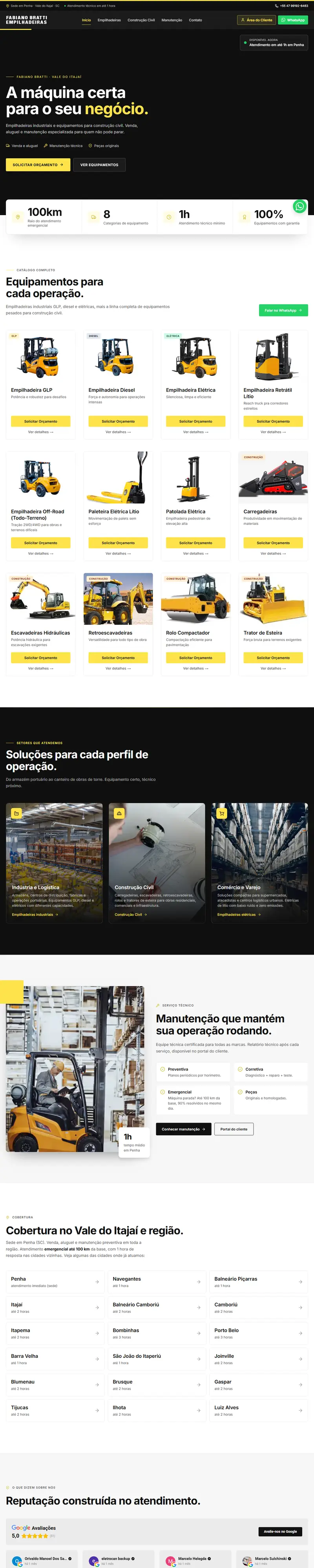 Site Fabiano Bratti Empilhadeiras