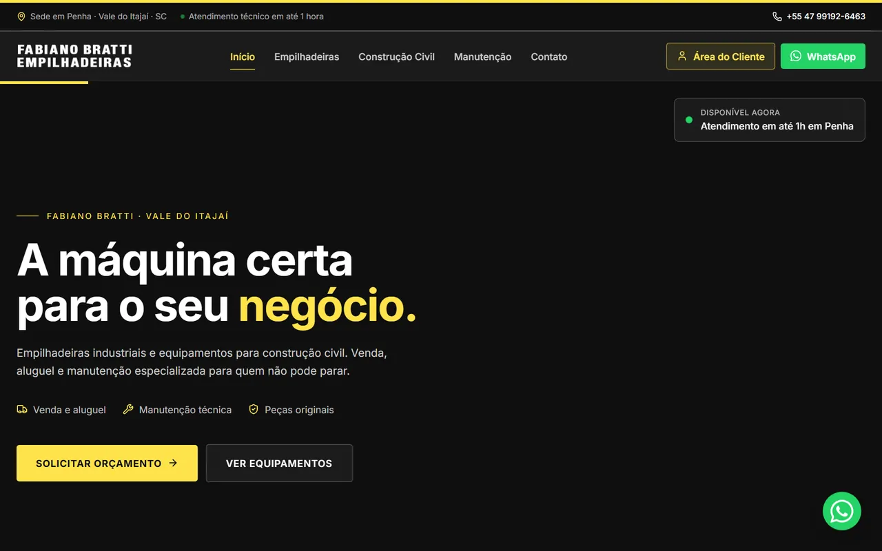Site Fabiano Bratti Empilhadeiras